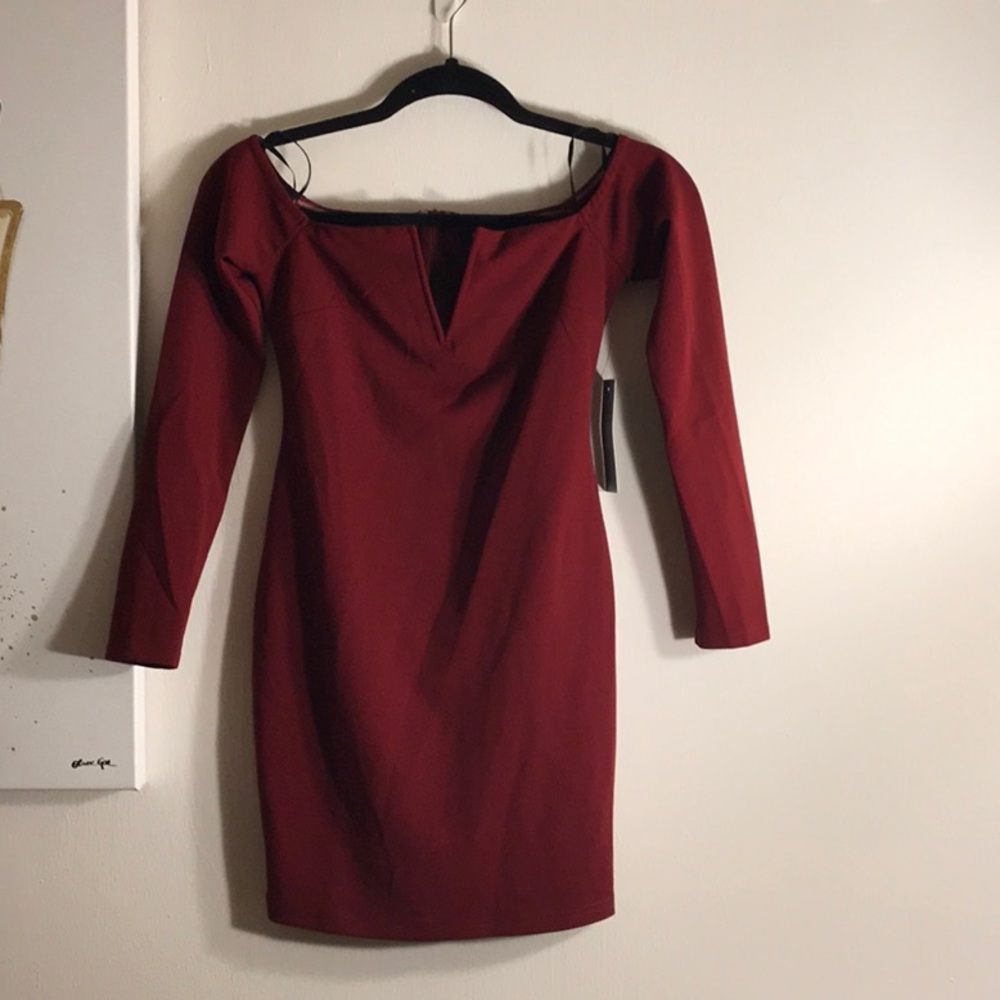 Maroon Lulu’s Long Sleeve Dress